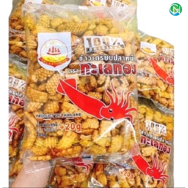 Snack Mực Thái Lan Siêu Giòn Ngon Đậm Vị Ăn Là Ghiền - Túi 200g