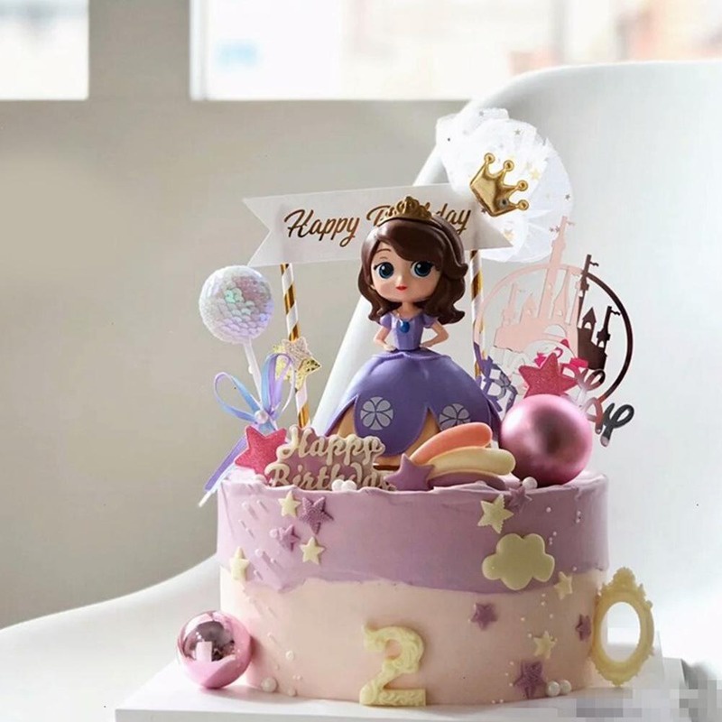 Que Cắm Trang Trí Bánh Sinh Nhật Hình Lâu Đài Công Chúa