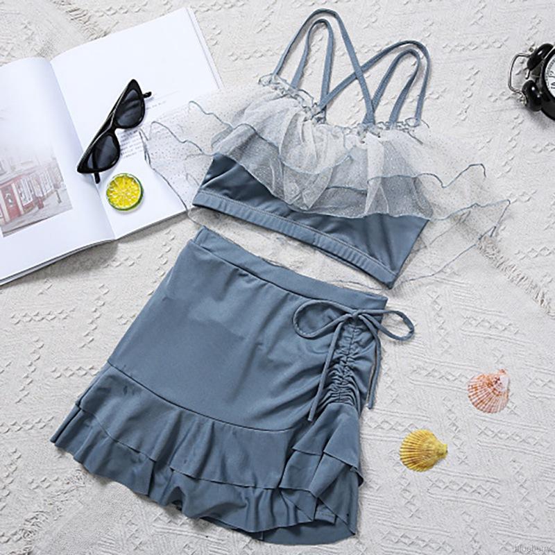 Bộ đồ tắm hai mảnh phối họa tiết quả việt quất xinh xắn | BigBuy360 - bigbuy360.vn