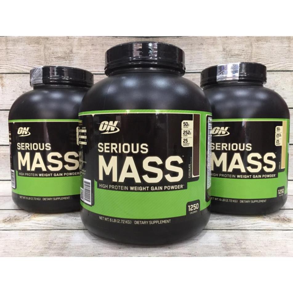 [Free ship] Sữa Tăng Cân Cho Người Gầy On Optimum Nutrition Serious Mass 6 lbs (2.6 kg) [100% USA] Authentic 100%