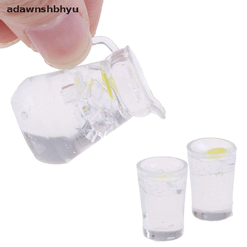 [adawnshbhyu] 3pc/set Dollhouse Miniature food lemon Juice Jug cup for Dollhouse Furniture [adawnshbhyu]