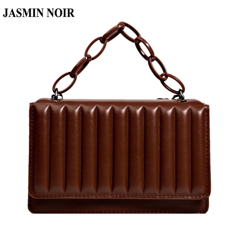 Túi Xách JASMIN NOIR  thời trang nữ quai cầm dạng xích kiểu dáng hình vuông nhỏ gọn