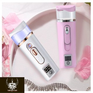 Máy xịt khoáng xông mặt nano mini đo độ ẩm da 4in1 Korean - SuperStore