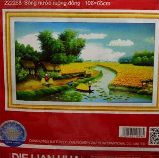 Tranh thêu đồng quê 222258