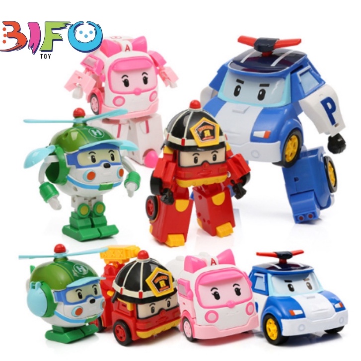 Đồ chơi biến hình biệt đội xe robocar Poli 2 trong 1