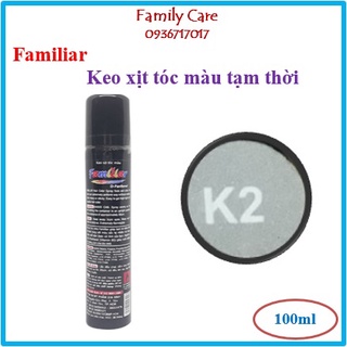 Keo Xịt Tóc Màu Familiar 100ml - Màu K2 Xám Khói