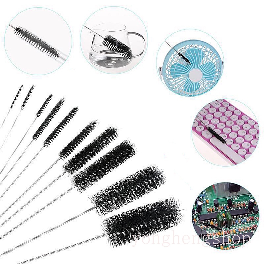 Set 10 Cọ Vệ Sinh Ống Hút / Bình Nước / Bàn Phím Máy Tính