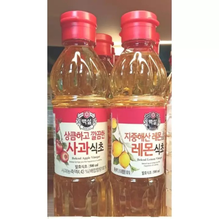 Giấm Táo Cj Beksul Hàn Quốc Chai 500ml, Dấm Táo Hữu Cơ Giúp Giảm Cân, Tốt Cho Người Tiểu Đường, Chống Ung Thư