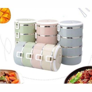 Hộp đựng cơm giữ nhiệt 4 tầng lúa mạch
