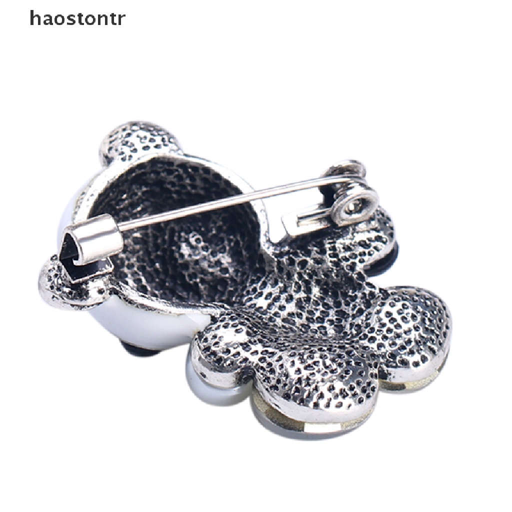 [haostontr] Fashion Wedding Bridal Crystal Enamel Animal Panda Corsage Banquet Brooch Pin [haostontr]