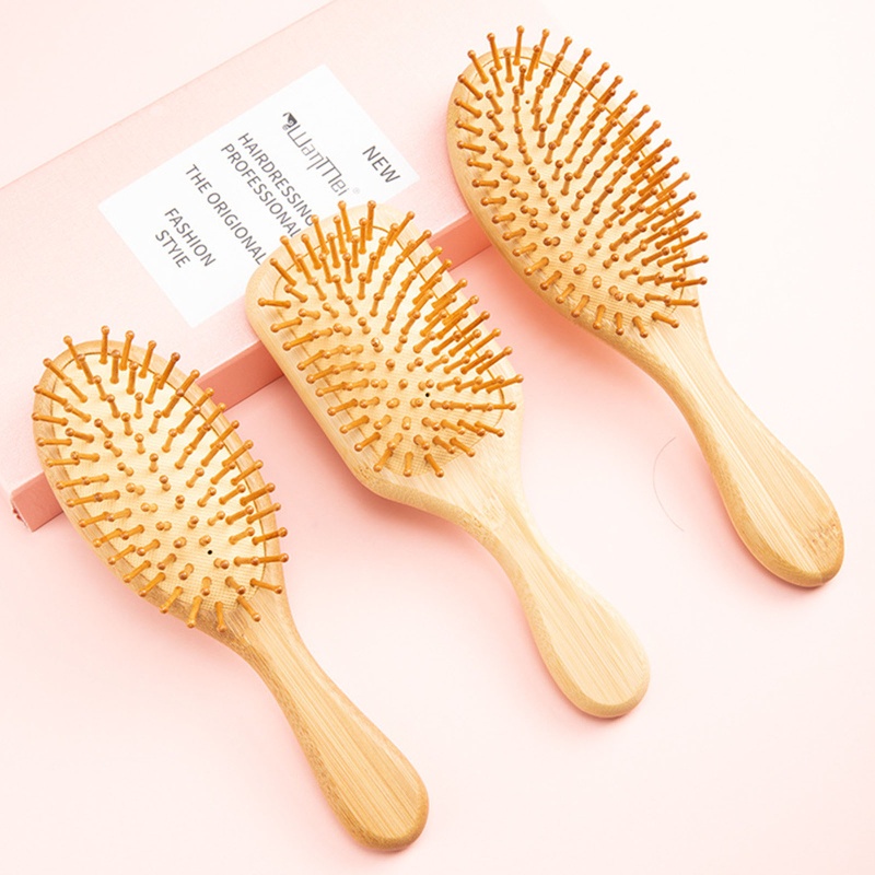 Lược Chải Tóc Bằng Tre Giúp Gỡ Rối Và Massage Da Đầu