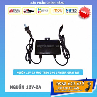 [Hàng loại 1] Nguồn Chuyên Dụng cho Camera 12V 2A có móc treo Ngoài trời .