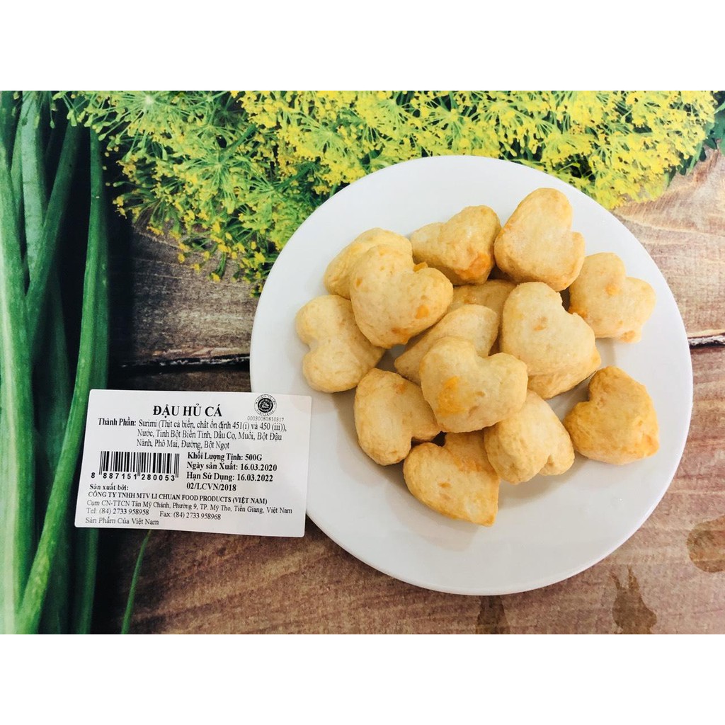 200g đậu hủ hải sản Nhân Phô mai hình trái tim Lichuan
