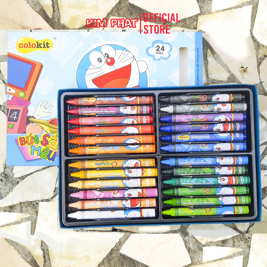 Bút sáp màu Colokit Doraemon 10/16/24 Màu