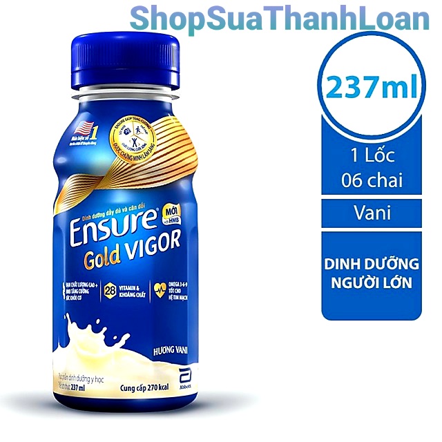 [HSD T1-2025] Lốc 6 Chai Sữa Nước Ensure Gold Vigor 237ml.