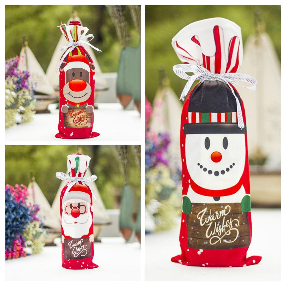 CONOPERY Vỏ Bọc Chai Rượu Hoạ Tiết Giáng Sinh Dễ Thương