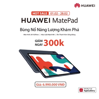 Máy tính bảng Huawei Matepad (4GB 64GB) Màn hình 2K FullView Hiệu suất mạnh mẽ Âm thanh vòm Harman Kardon sống động thumbnail