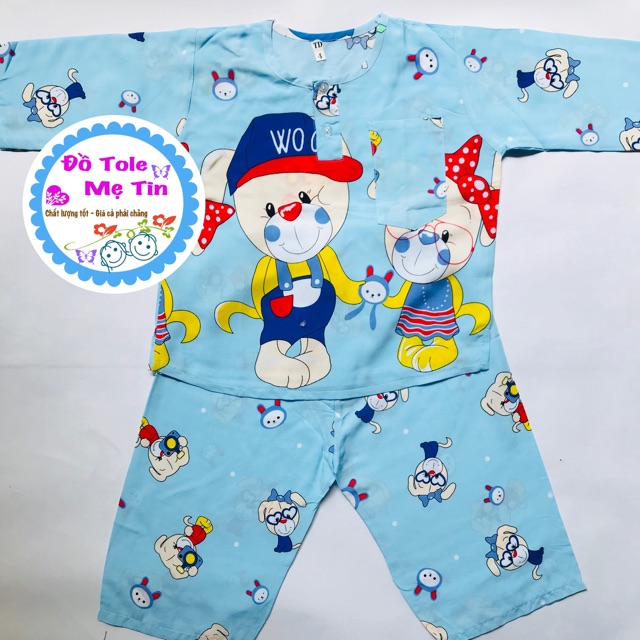 Đồ bộ tôn (lanh) dài cho bé trai size 2-10 (5-26kg)