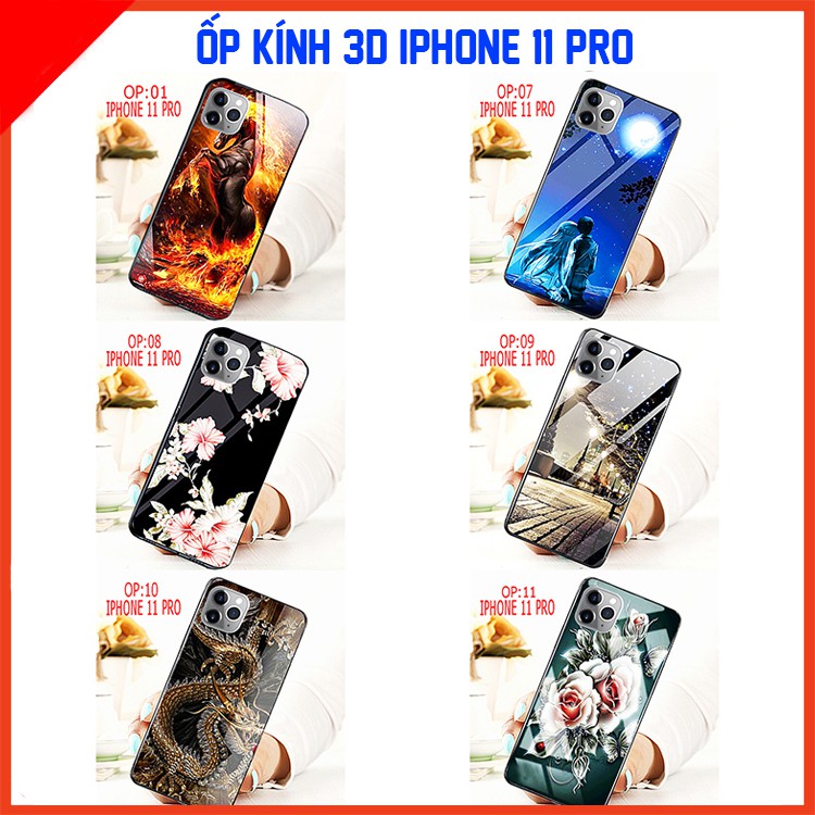ỐP LƯNG IPHONE 11 PRO (ỐP LƯNG KÍNH 3D THẾ HỆ MỚI ) educaseshop