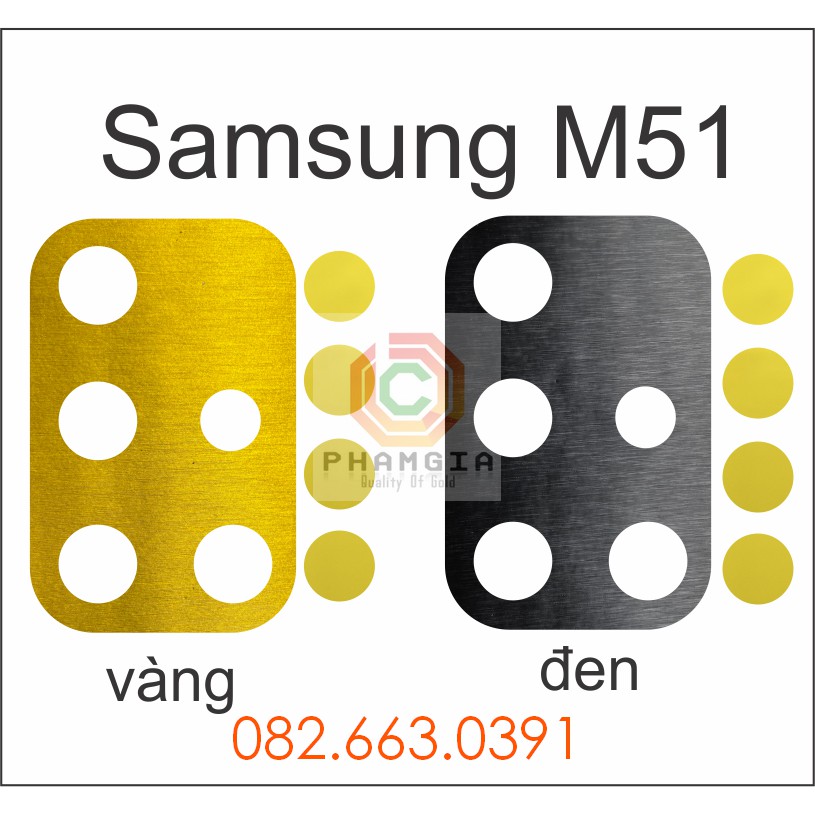 Dán decal  nhôm chống xước camera Samsung M51 / M21 / M30s