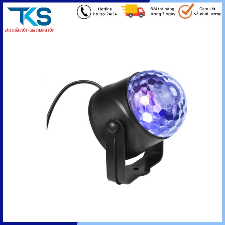 Đèn led nháy theo nhạc  sân khấu mini gia đình chớp 7 màu hiệu ứng nhấp nháy xoay theo nhạc có remote điều khiển