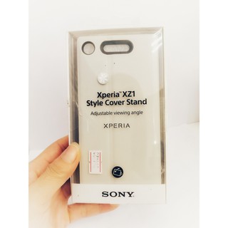 [ Xả Shock ]BAO DA SONY XPERIA XZ1 SCSG50 -màu trắng - Chính hãng