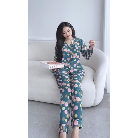 Bộ ngủ Lụa Tay dài Quần dài size 2XL 75kg | BigBuy360 - bigbuy360.vn