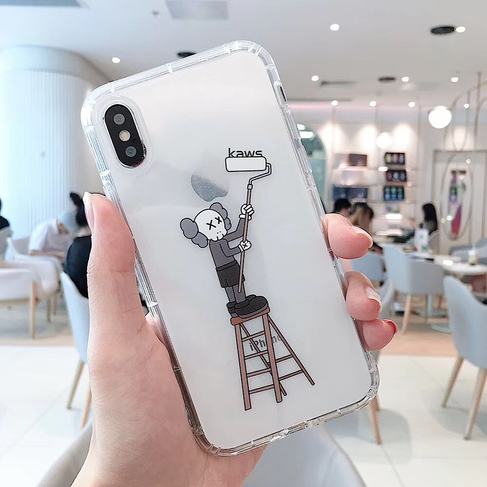 Ốp điện thoại nhựa mềm trong suốt chống sốc in hình KAWS cho Iphone 11 11Pro Max X XR XSmax 6 6s 7 8Plus | BigBuy360 - bigbuy360.vn