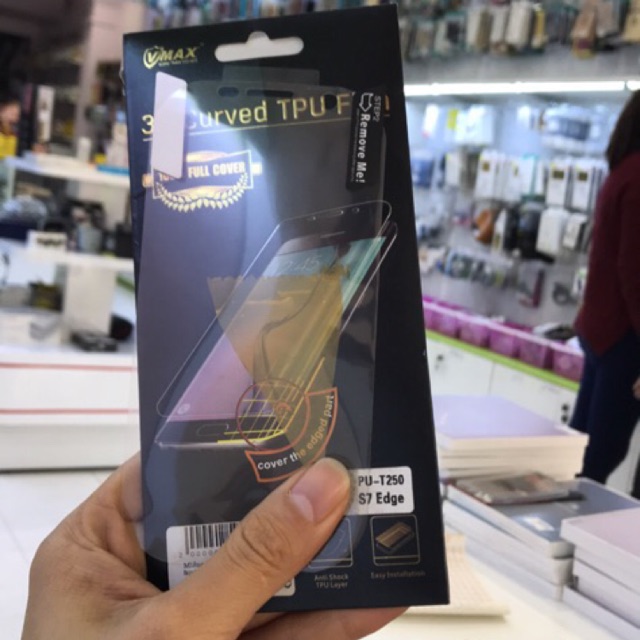 Miếng dán Samsung S7 edge dẻo Full màn hình Vmax (Trong suốt) - Giá rẻ