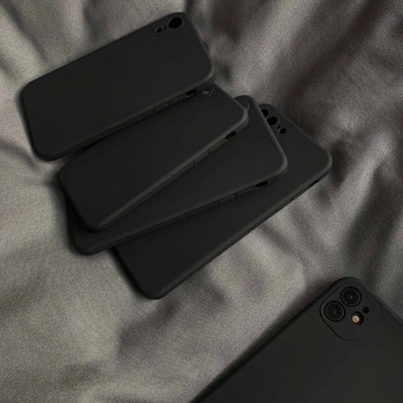 Ốp Điện Thoại tpu Mềm Nhám Màu Đen Chống Rơi Cho iphone 15 14 13 12 11 pro max 12 mini 6 6s 7 8 plus x xr xs max 5 se 2020