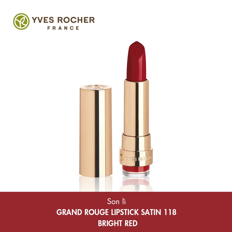 [Date:04/2022] Son lì Yves Rocher Grand Rouge Lipstick Satin 118 Bright Red 3.7g | BigBuy360 - bigbuy360.vn