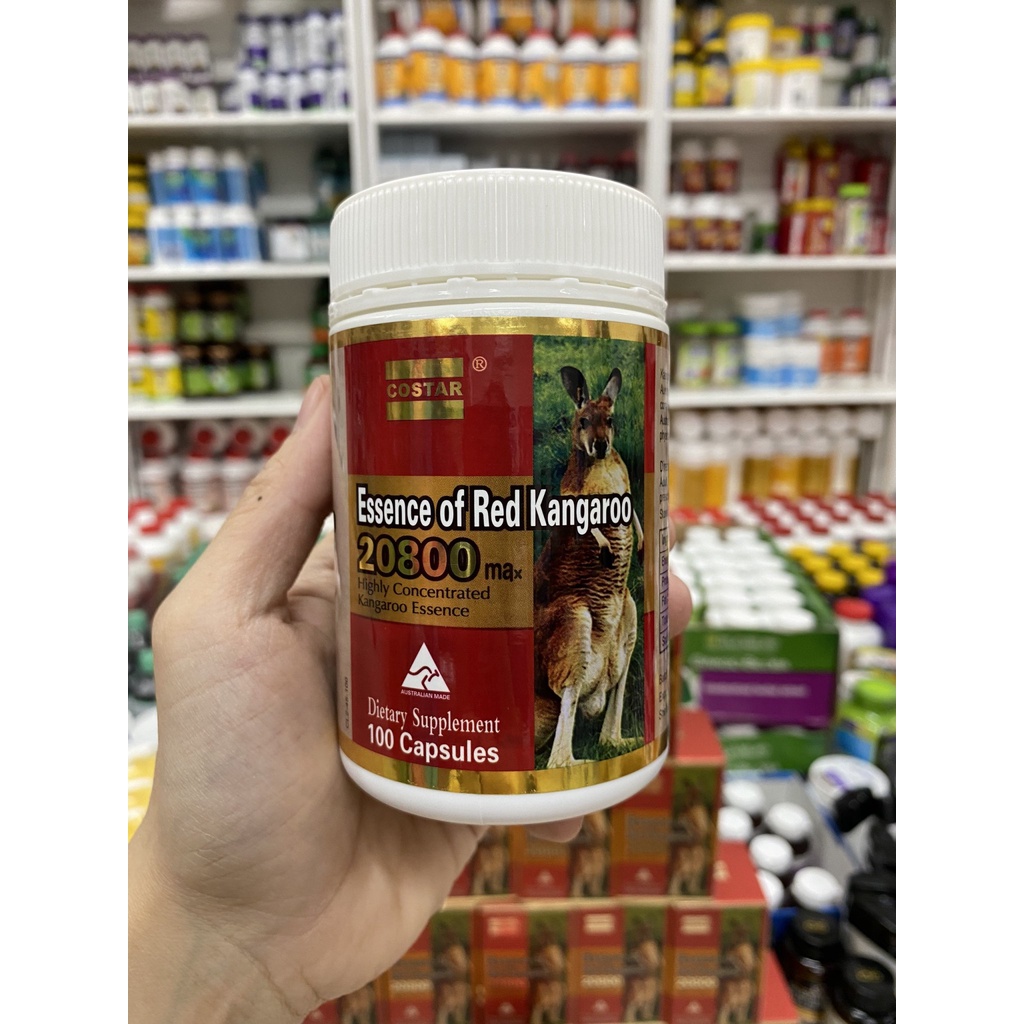Tăng cường sinh lý nam,Yếu sinh lý, Xuất tinh sớm, Bổ thận tráng dương,Costar Essence Of Red Kangaroo 20800 max 100 viên