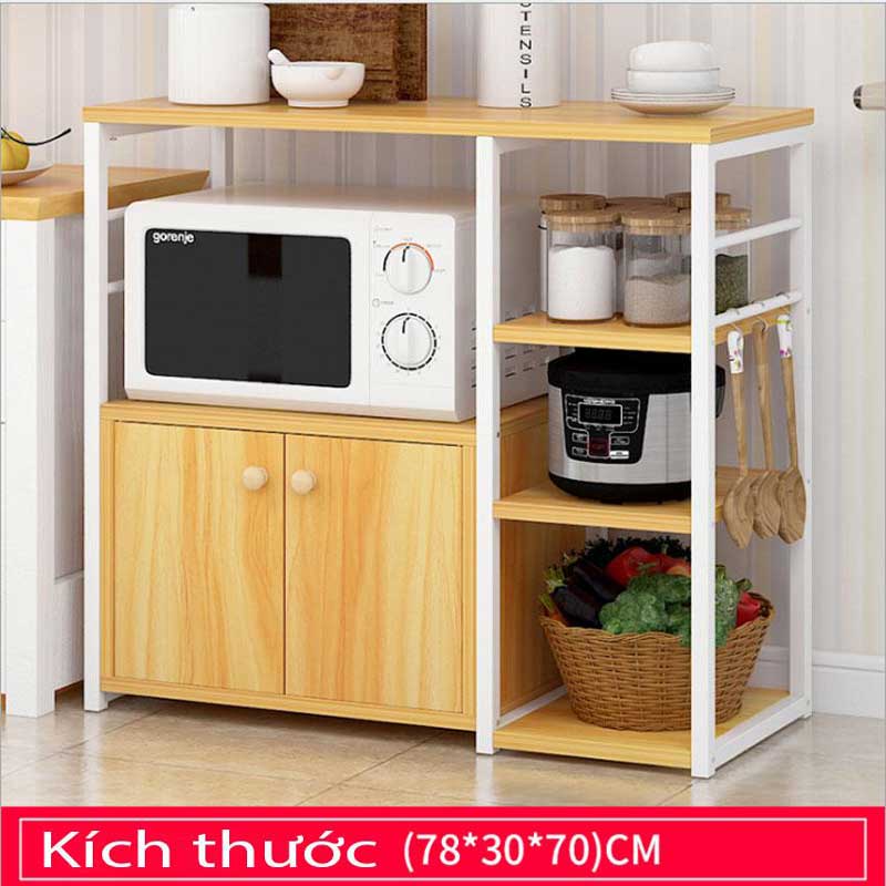 Kệ Bếp Có Tủ ❤FREESHIP❤ - Kệ Lò Vi Sóng Đa Năng Gỗ MDF Nhập Khẩu Siêu Bền