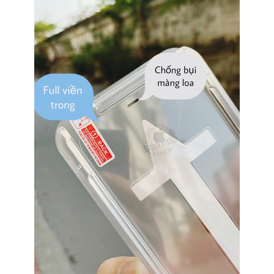 Kính cường lực chống bụi màng loa kèm khung dán tại nhà - Chính hãng Xundd cho IPhone 13 Promax / 13 Pro /13 / 12 Promax