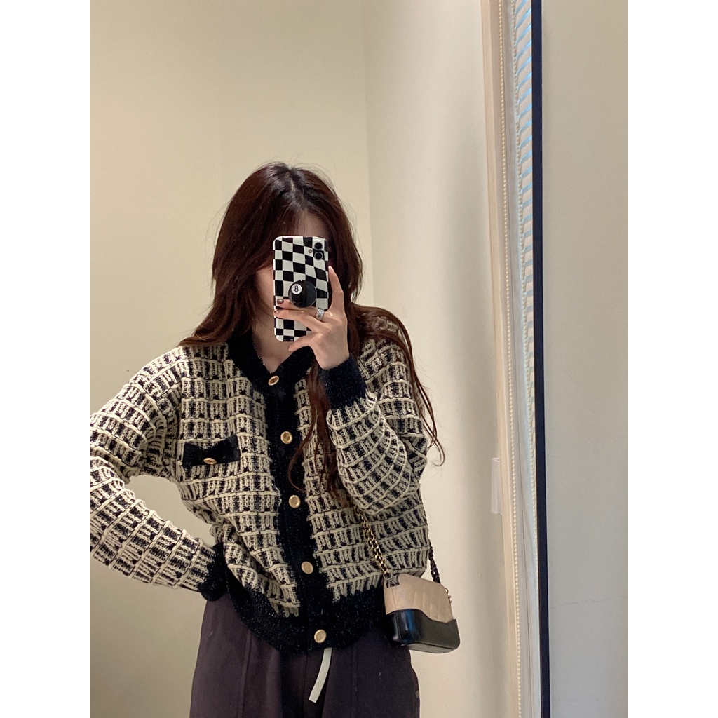 Cocory vn Áo Cardigan Dệt Kim Tay Dài Phong Cách Thời Trang Retro Dành Cho Nữ