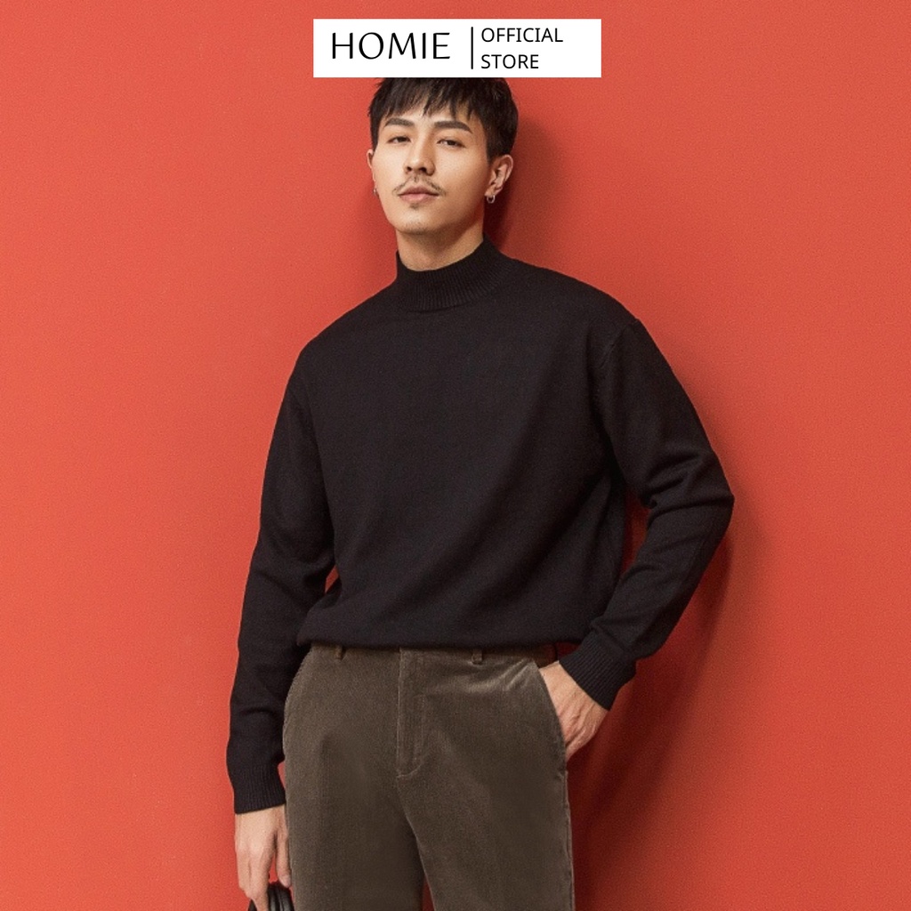 Áo Sweater Nam Nữ Cổ Lọ Hàn Quốc Chất Liệu Borip Mịn Co Dãn Dáng Basic :: Áo Thun Nam Nữ Dài Tay Cao Cổ