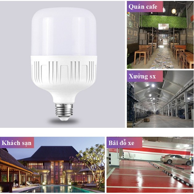 Bộ 3 bóng đèn led búp trụ 13w kín nước siêu sáng siêu bền