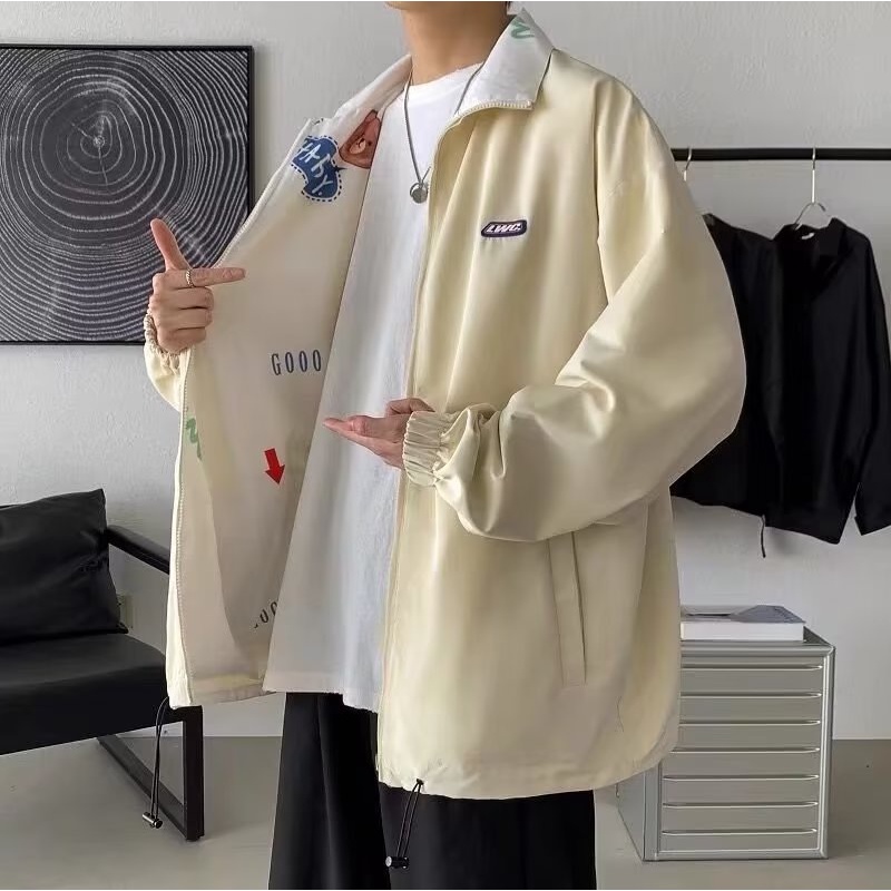 Áo Khoác Nam Dài Tay Có Thể Đảo Ngược Hợp Thời Trang