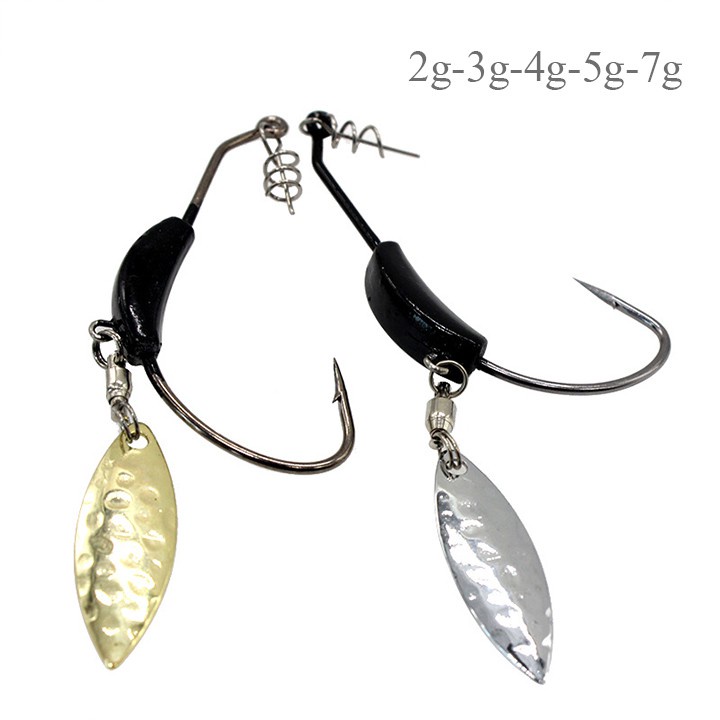 Lưỡi câu lure, lưỡi câu móc mồi mềm, nhái giả, nhái thật có thìa xoay 4.9