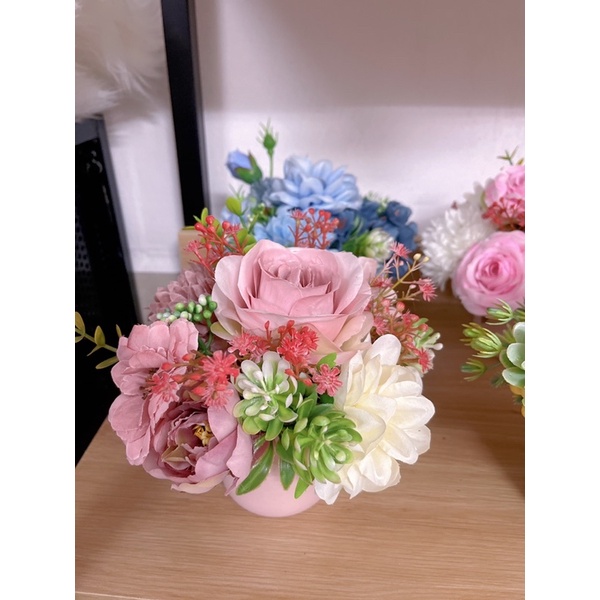 Cốc hoa để bàn, hoa decor trang trí mini (nhiều mẫu)