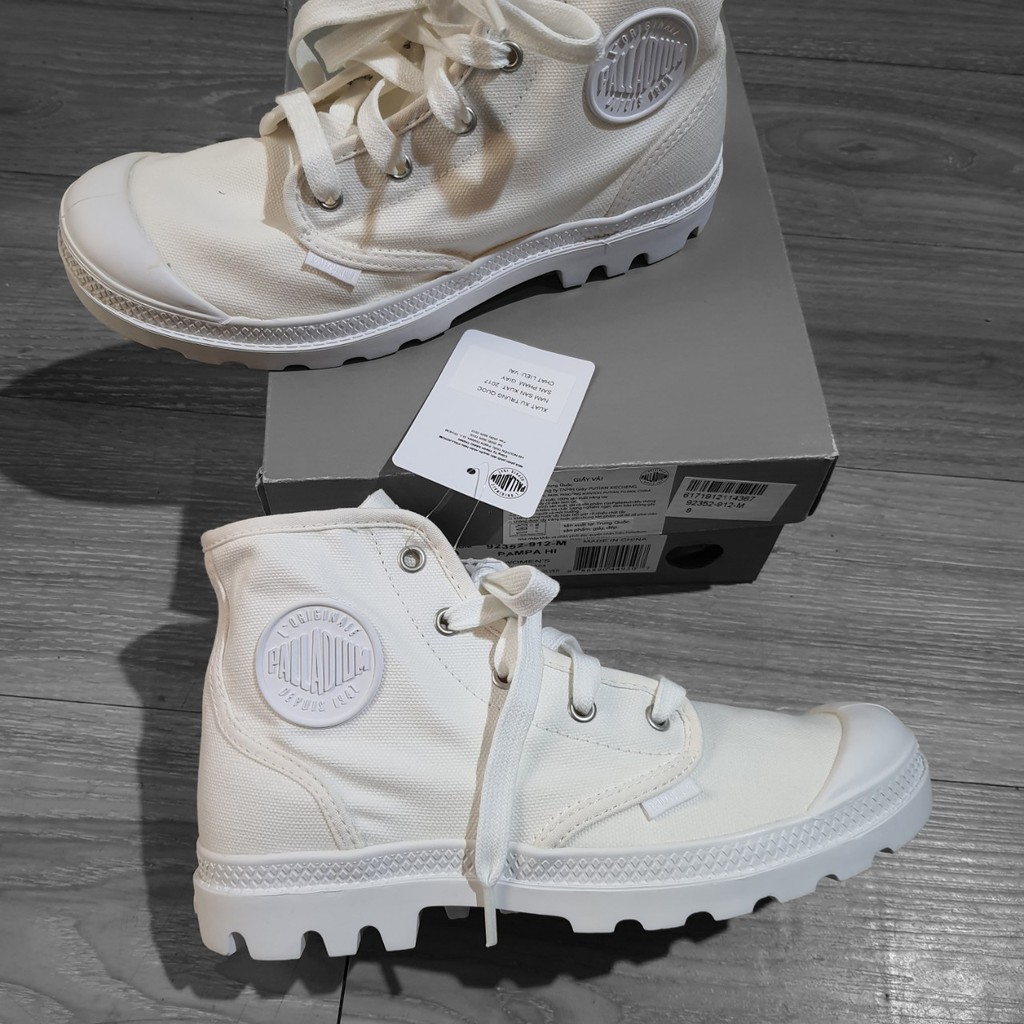 giày Palladium cho nữ chính hãng màu trắng ngà