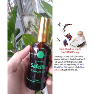 Bình xịt phòng tinh dầu Sả Chanh xua đuổi côn trùng, muỗi 100ml