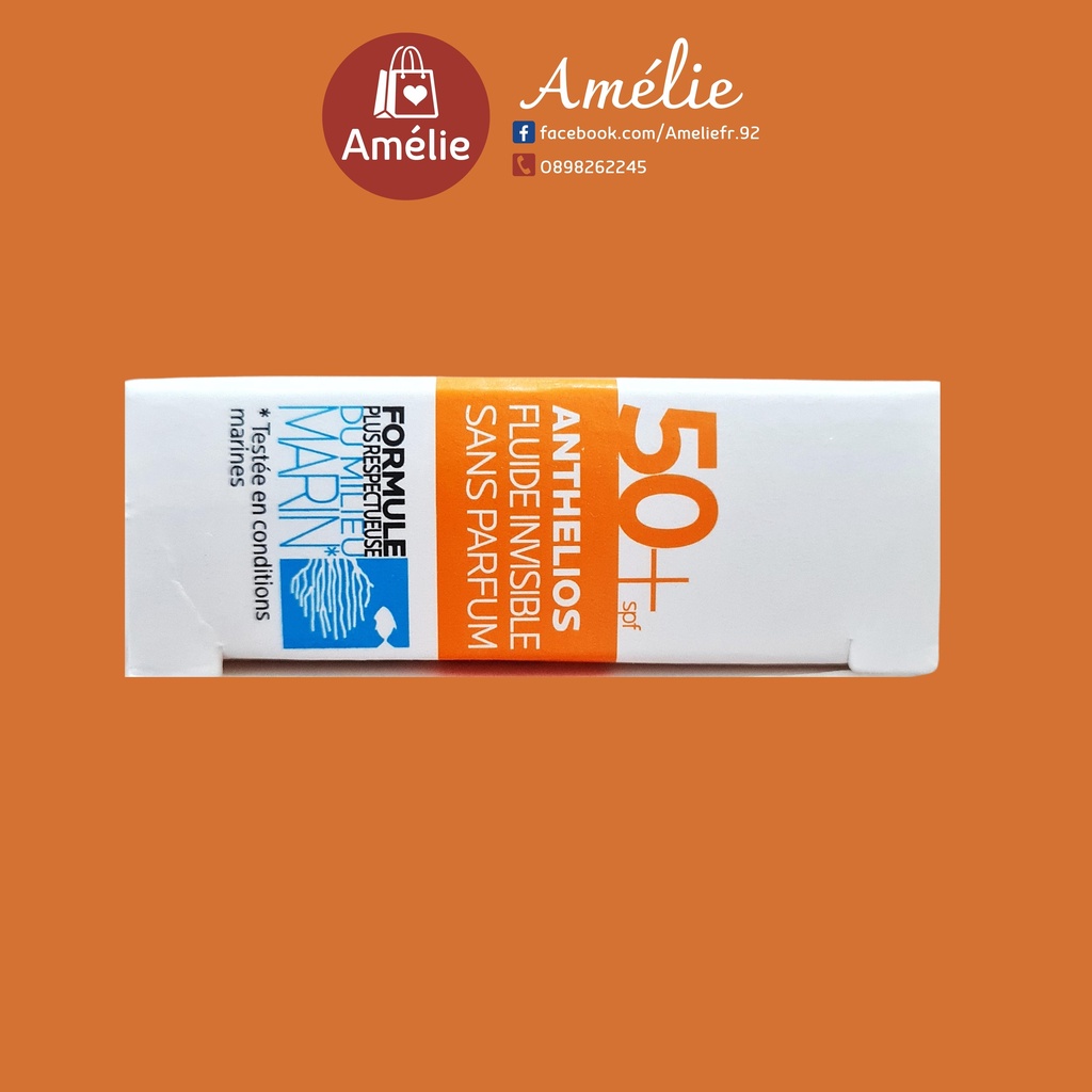 Kem chống nắng dạng sữa lỏng La Roche - Posay Anthelios Invisible Fluid  SPF 50+ 50ml bản không mùi