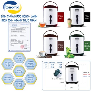 Bình ủ trà Bình giữ nhiệt 8 Lít -  Inox thực phẩm 304 - BEONX