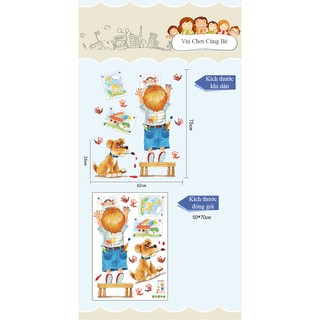 [RẺ VÔ ĐỊCH] DECAL DÁN TƯỜNG CẬU BÉ - DC362