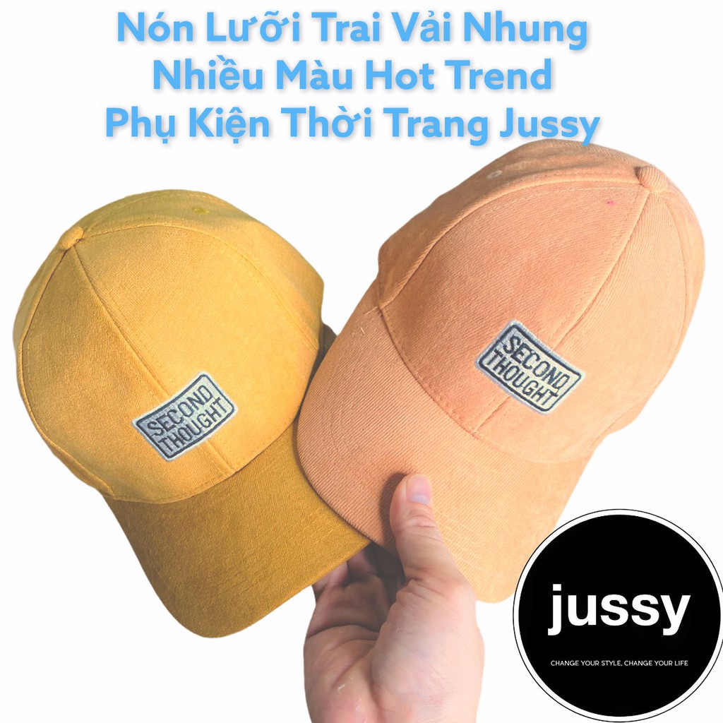 Mũ Lưỡi Trai Thời Trang Nam Nữ Thêu Chữ Second Thought Chất Vải Nỉ Nhung Dày Mịn Nhiều Màu Đẹp