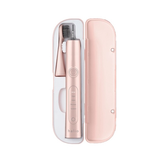 Combo Máy Tăm Nước Cầm Tay Halio - Blue Và Bàn Chải Điện - Rose Gold