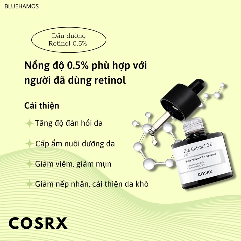 Kem dưỡng Cosrx The Retinol 0.1 Cream/ Dầu dưỡng The retinol 0.5 oil
