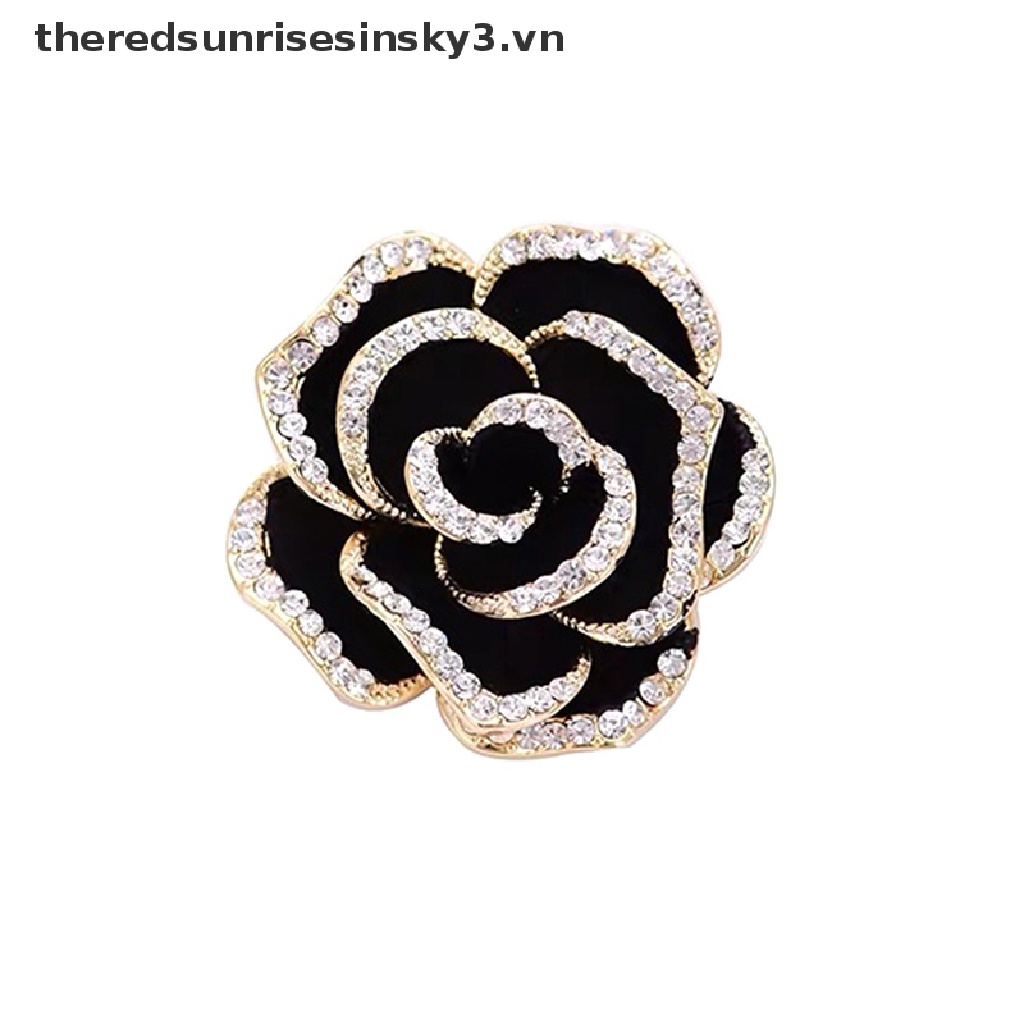 1 Ghim Cài Áo Hình Hoa Trà Đính Đá Thời Trang