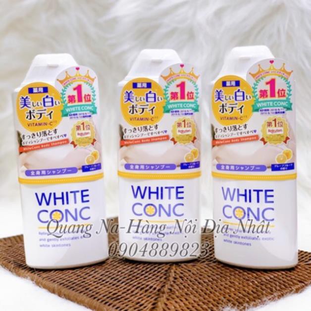 SỮA TẮM TRẮNG DA HẰNG NGÀY WHITE CONC BODY SHAMPOO NHẬT BẢN